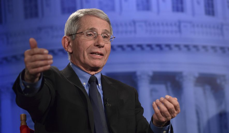 Dr. Anthony Fauci of the National Institutes of Health speaks during an AP Newsmaker interview in Washington, Thursday, Jan. 18, 2018. (AP Photo/Susan Walsh)