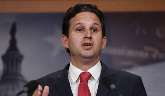 In this May 24, 2017, file photo, Sen. Brian Schatz, D-Hawaii, speaks during a news conference on Capitol Hill in Washington. (AP Photo/Carolyn Kaster, File)