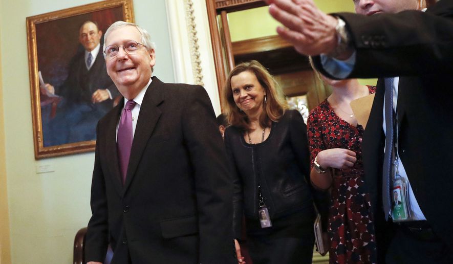 Senate Majority Leader Mitch McConnell, Kentucky Republican, promised a full debate on immigration in coming weeks. (Associated Press)