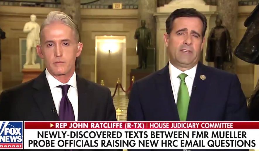 Image result for photos of Trey Gowdy and Rep. John Ratcliffe