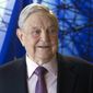 This Thursday, April 27, 2017, file photo shows George Soros, founder and chairman of the Open Society Foundation, before the start of a meeting at EU headquarters in Brussels. (Olivier Hoslet, Pool Photo, File, via AP) ** FILE **