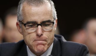 Andrew McCabe lied four times — three times under oath to investigators and once to James B. Comey, an inspector general&#39;s report said. (Associated Press/File)