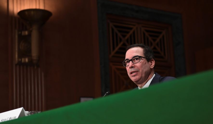 Treasury Secretary Steven Mnuchin said there are aspects of a national online sales tax that the president &quot;likes a lot.&quot; (Associated Press)