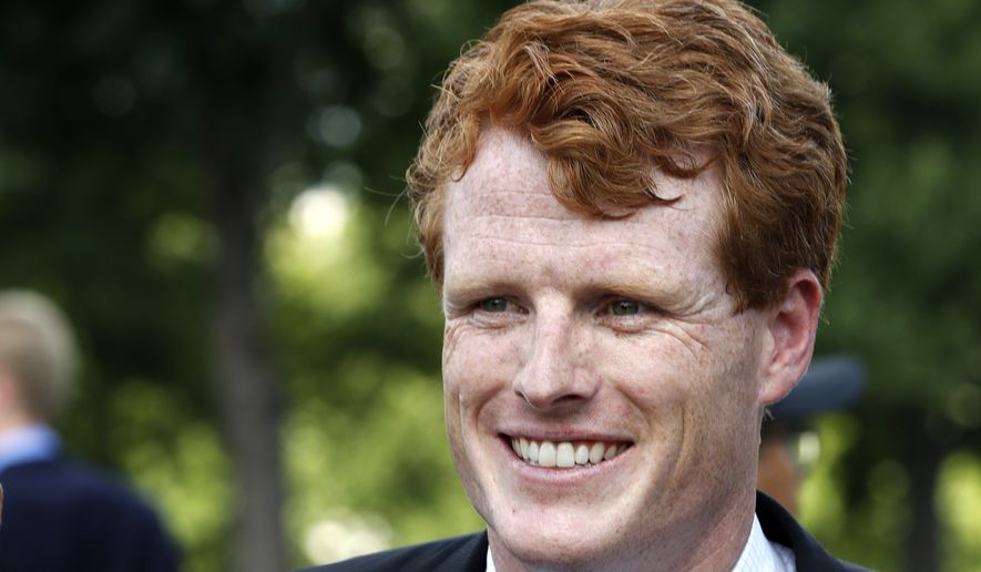 Rep. Joe Kennedy, D-Mass., smiles on Capitol Hill in Washington, Wednesday, July 26, 2017. (AP Photo/Jacquelyn Martin)