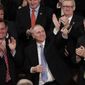 Rep. Steve Scalise, R-La., acknowledges President Donald Trump&#x27;s introduction during the State of the Union address to a joint session of Congress on Capitol Hill in Washington, Tuesday, Jan. 30, 2018. (AP Photo/J. Scott Applewhite) ** FILE **