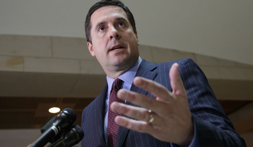 &quot;Having stonewalled Congress&#x27; demands for information for nearly a year, it&#x27;s no surprise to see the FBI and DOJ issue spurious objects to allowing the American people to see information related to surveillance abuses at these agencies,&quot; Rep. Devin Nunes said. (Associated Press)