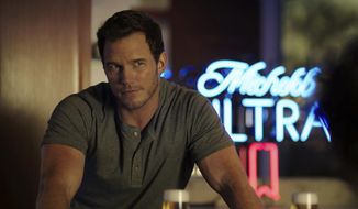 Actor Chris Pratt performs a scene from a Michelob Ultra commercial. Pratt, the star of the &quot;Jurassic World&quot; and &quot;Guardians of the Galaxy&quot; film franchises, will make his advertising debut on Super Bowl Sunday, Feb. 4, 2018, in a pair of commercials for the light beer. (Anheuser-Busch via AP) ** FILE **