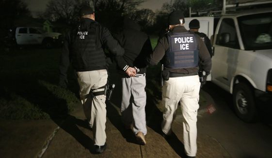 The national council that represents 7,500 employees at U.S. Immigration and Customs Enforcement is not withdrawing its support from President Trump, but a letter sent to the White House on Friday says the path he is taking in immigration negotiations undercuts the security promises he made on the campaign trail. (Associated Press/File)