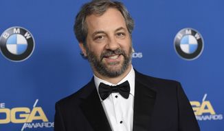 Judd Apatow arrives at the 70th annual Directors Guild of America Awards at The Beverly Hilton hotel on Saturday, Feb. 3, 2018, in Beverly Hills, Calif. (Photo by Chris Pizzello/Invision/AP)