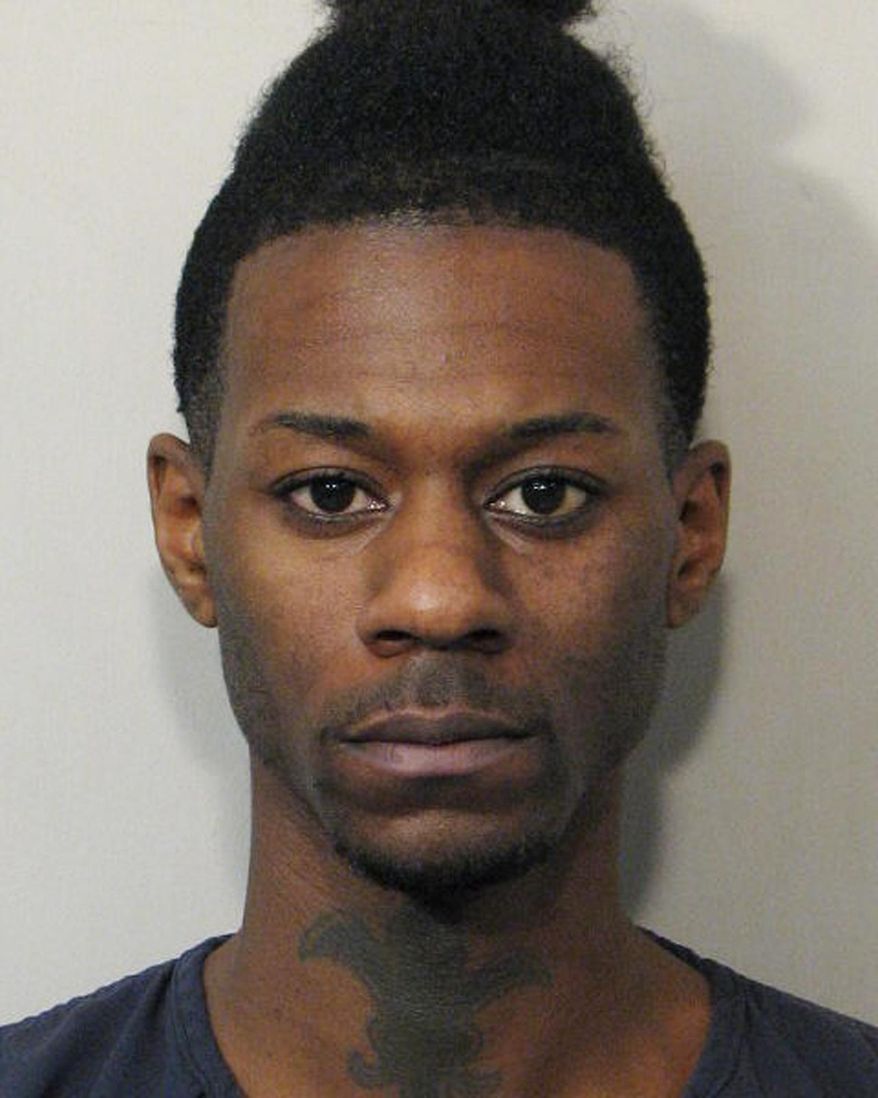 This photo provided by the Houston Police Department shows Terrell Derrick Funches. Houston police say Funches, 20, and his 16-year-old girlfriend have been accused of stabbing a driver more than 50 times while stealing his for-sale car then dumping his body. (Houston Police Department via AP)