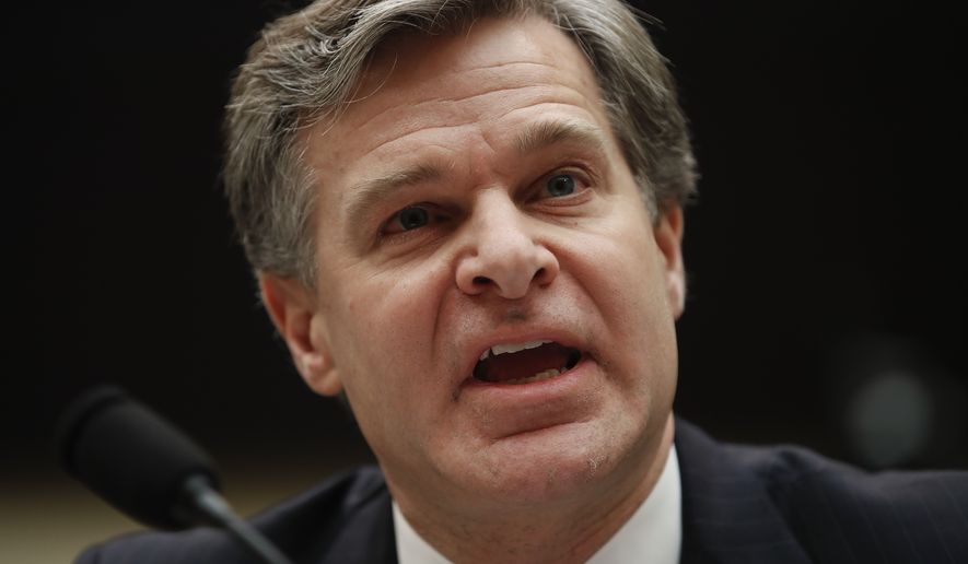 FBI Director Christopher Wray testifies during a House Judiciary hearing on Capitol Hill in Washington, Thursday, Dec. 7, 2017, on oversight of the Federal Bureau of Investigation. (AP Photo/Carolyn Kaster)