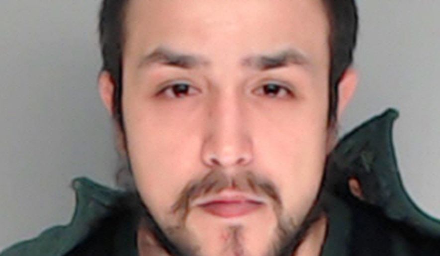 This undated photo provided by the Nueces County Sheriff's Office in Corpus Christi, Texas shows, Marco Antonio Moreno. Moreno is jailed on murder and aggravated assault charges after Corpus Christi police say one man died after he and three others were stabbed during a church service at a home. police say as many as 20 people were in the home Wednesday, Feb. 7, 2018 when Moreno, an apparent member of the congregation pulled a knife and stabbed four men. The suspect surrendered to congregants. (Nueces County Sheriff's Office via AP)