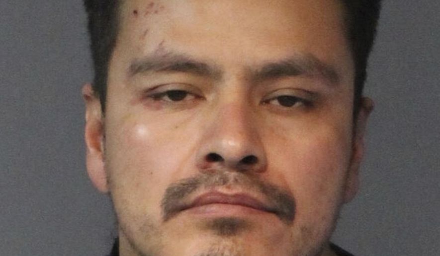 This Thursday, Feb. 8, 2018 photo provided by the Washoe County Jail shows Michael Kizer in Reno, Nev. Police arrested 34-year-old Michael Kizer in Sparks Thursday and charged him with open murder in Tuesday's fatal shooting of 37-year-old Patrick McDaniel in an apartment parking lot east of the Peppermill hotel-casino. (Washoe County Jail via AP)
