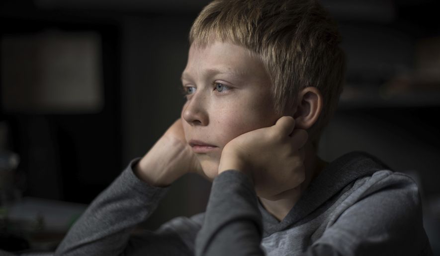 This image released by Sony Pictures Classics shows Matvey Novikov in a scene from "Loveless." (Sony Pictures Classics via AP)