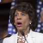 Rep. Maxine Waters, D-Calif., ranking member on the House Financial Services Committee, speaks during a news conference on Capitol Hill in Washington, July 14, 2017. (AP Photo/J. Scott Applewhite)