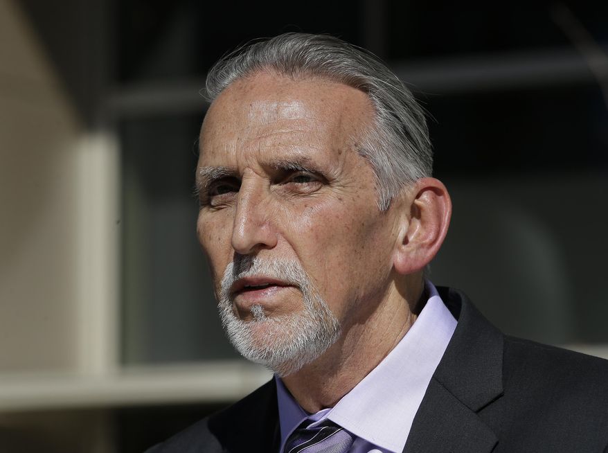 Craig Coley, who spent 39 years in prison for a murder he didn't commit, talks with reporters Thursday, Feb. 15, 2018, in Sacramento, Calif. Coley says it was the "worst nightmare" and even nearly $2 million in state compensation can't make up for his lost time. (AP Photo/Rich Pedroncelli)