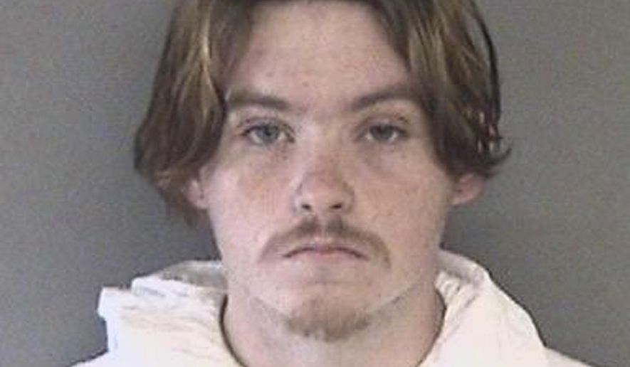 FILE- In this file photo released Feb. 13, 2018, by the Alameda County Sheriff's Office is Daniel Gross, of Modesto, Calif. Gross, a suspect in the killing of a 19-year-old woman found stabbed and covered in blood by the side of a road said he snapped after she elbowed him and never meant to kill her. Gross said reacted in self-defense but would not elaborate on how his friend Lizette Cuesta ended up stabbed multiple times on a road in Livermore. (Alameda County Sheriff's Office via AP, File)