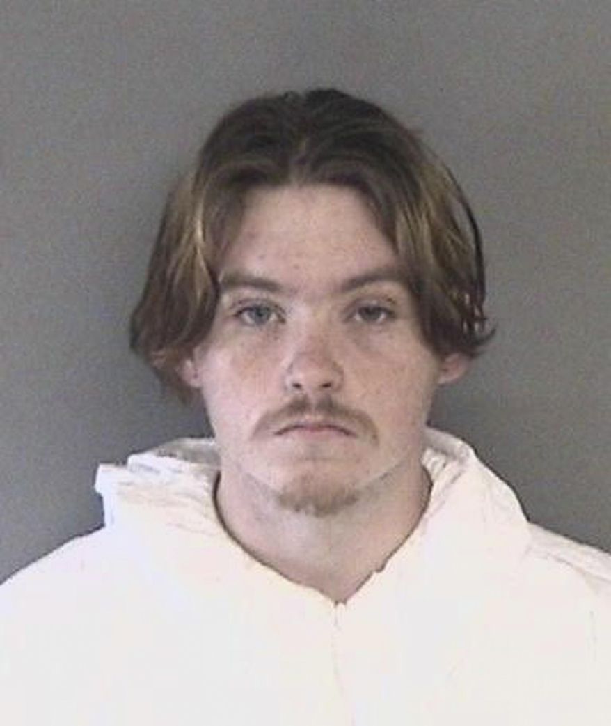 FILE- In this file photo released Feb. 13, 2018, by the Alameda County Sheriff's Office is Daniel Gross, of Modesto, Calif. Gross, a suspect in the killing of a 19-year-old woman found stabbed and covered in blood by the side of a road said he snapped after she elbowed him and never meant to kill her. Gross said reacted in self-defense but would not elaborate on how his friend Lizette Cuesta ended up stabbed multiple times on a road in Livermore. (Alameda County Sheriff's Office via AP, File)