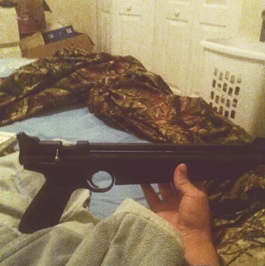 This photo posted on the Instagram account of Nikolas Cruz shows a weapon being held. Cruz was charged with 17 counts of premeditated murder on Thursday, Feb. 15, 2018, the day after opening fire with a semi-automatic weapon in the Marjory Stoneman Douglas High School in Parkland, Fla. (Instagram via AP)
