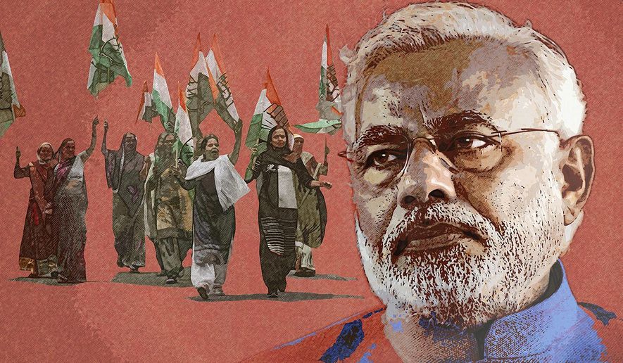 Unrest in India Illustration by Greg Groesch/The Washington Times