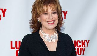 FILE - In this April 1, 2013 file photo, TV personality Joy Behar arrives at the &quot;Lucky Guy&quot; Opening Night in New York. Behar is returning to &amp;#8220;The View&amp;#8221; as a co-host, part of an overhauled panel that also will include newcomers Candace Cameron Bure and Paula Faris. ABC News said Tuesday, Aug. 24, 2015, that the trio will join returning moderator Whoopi Goldberg and co-hosts Raven-Symon&amp;#233; and Michelle Collins on the daytime talk show. (Photo by Dario Cantatore/Invision/AP, File)