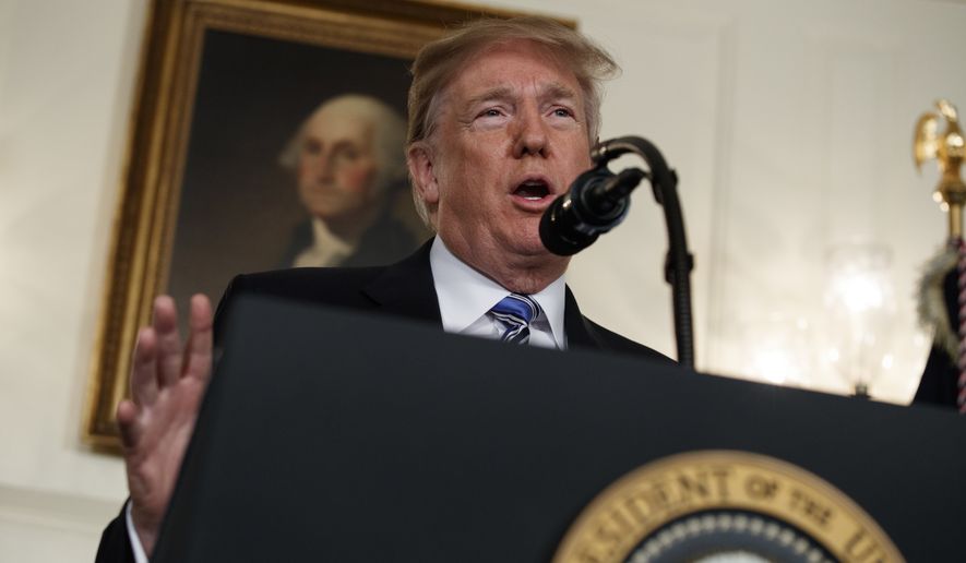 President Donald Trump delivers a statement on the mass shooting at a South Florida High School from the White House, Thursday, Feb. 15, 2018, in Washington. (AP Photo/Evan Vucci)