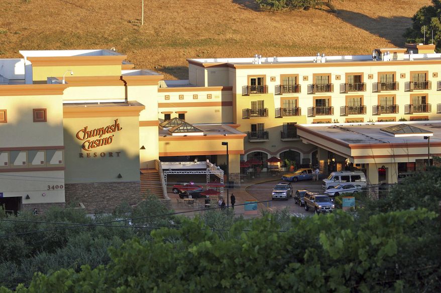 This June 17, 2005 file photo shows the Chumash Casino in Santa Ynez, Calif. Authorities say a man was fatally shot during an altercation with a security guard at the Southern California casino Tuesday, Feb. 20, 2018. (AP Photo/Michael A. Mariant, File)