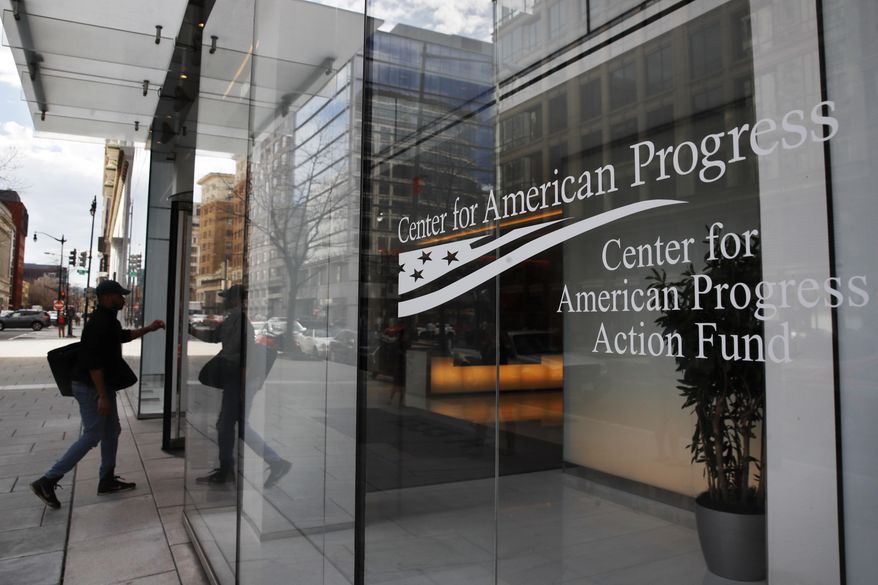 A man walks into the Center for American Progress, Wednesday, Feb. 21, 2018, at their office in Washington. (AP Photo/Jacquelyn Martin) **FILE**