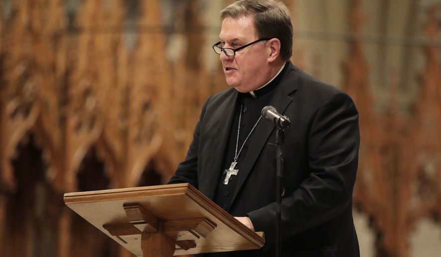 Newark Archbishop Cardinal Joseph Tobin speaks during a prayer service for New Jersey Gov.-elect Phil Murphy at the Cathedral Basilica of the Sacred Heart, Friday, Jan. 12, 2018, in Newark, N.J. New Jersey&#39;s next governor is kicking off a series of events leading to his inauguration. Murphy and Lt. Gov.-elect Sheila Oliver plan to visit various towns on Saturday to promote opportunities for transit. Events are planned on Sunday and Monday before they are sworn into office at the War Memorial in Trenton on Tuesday. (AP Photo/Julio Cortez)