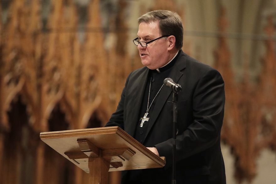Newark Archbishop Cardinal Joseph Tobin speaks during a prayer service for New Jersey Gov.-elect Phil Murphy at the Cathedral Basilica of the Sacred Heart, Friday, Jan. 12, 2018, in Newark, N.J. New Jersey&#39;s next governor is kicking off a series of events leading to his inauguration. Murphy and Lt. Gov.-elect Sheila Oliver plan to visit various towns on Saturday to promote opportunities for transit. Events are planned on Sunday and Monday before they are sworn into office at the War Memorial in Trenton on Tuesday. (AP Photo/Julio Cortez)