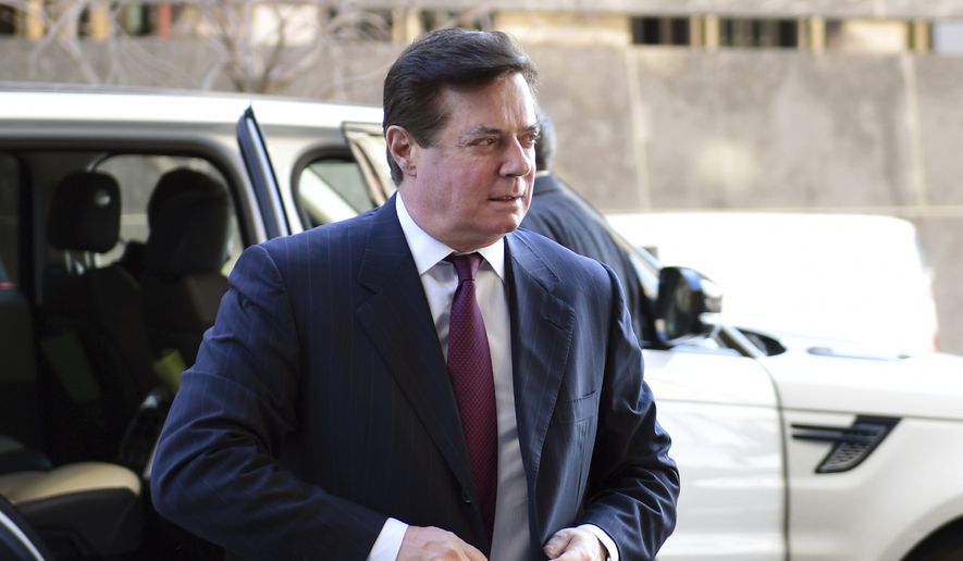 In this Dec. 11, 2017, file photo, former Trump campaign chairman Paul Manafort arrives at federal court in Washington. In a dramatic escalation of pressure and stakes, special counsel Robert Mueller filed additional criminal charges Feb. 22, 2018, against Manafort and his business associate, Rick Gates. (AP Photo/Susan Walsh, File)