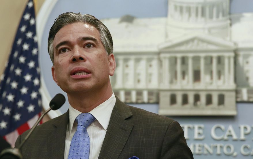 FILE - In this Jan. 9, 2018, file photo Assemblyman Rob Bonta, D-Oakland, speaks during a news conference in Sacramento, Calif. Indian tribes that say they’ve been cut out of California’s legal pot market are raising the possibility that they could grow and sell on their own. "Everyone agrees conceptually there should be an even playing field, a level playing field," said Bonta, a Democrat at the center of the negotiations in Sacramento. (AP Photo/Rich Pedroncelli, File)