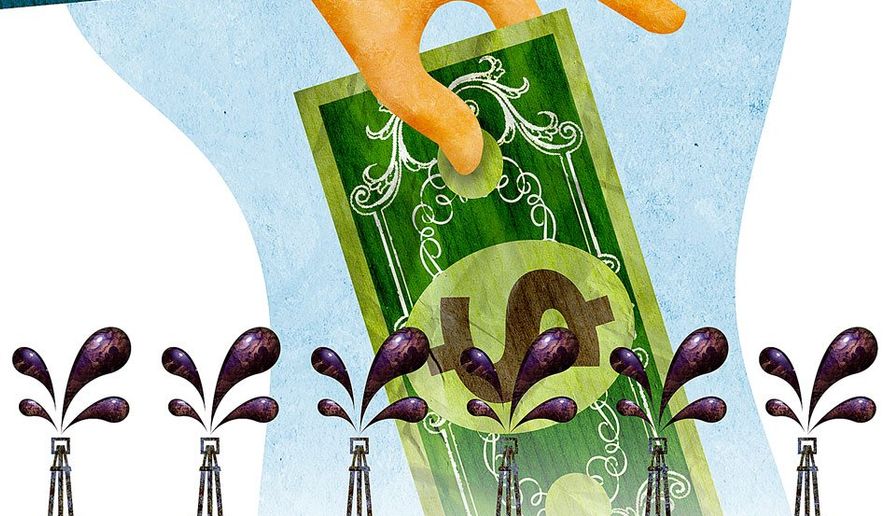 Bogus Lawsuits Against Oil Companies Illustration by Greg Groesch/The Washington Times