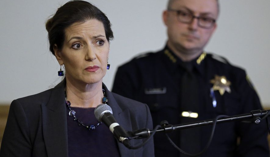 As for the Oakland mayor, Libby Schaaf has every right to engage in civil disobedience by protecting transgressors of federal law because she doesn&#39;t agree with the law. But she should have to pay the penalty for such disobedience. (AP Photo/Ben Margot, File)