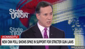 Former Sen. Rick Santorum pointed the finger at broken homes and fatherless young males as a major contributor to mass shootings when asked to weigh in on the gun-control debate on CNN. (CNN)