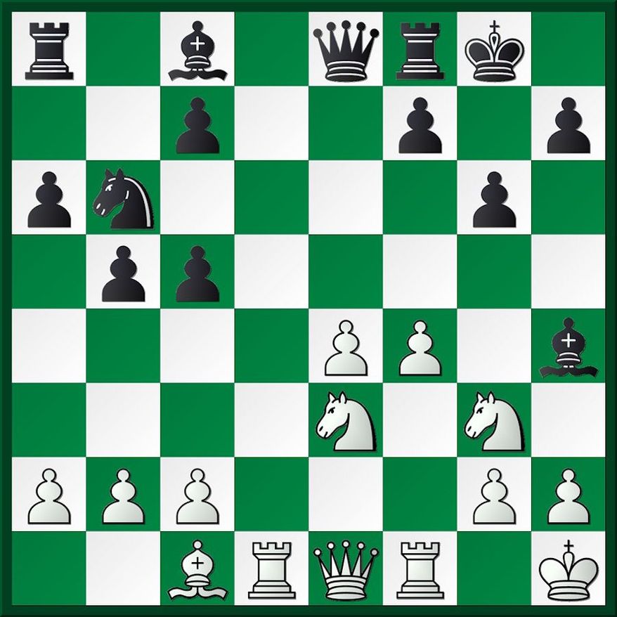 Zvorykina-Gladkov after 19...Bf6-h4.