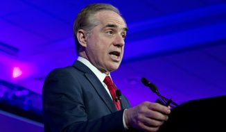 Veterans Affairs Secretary David Shulkin speaks during the panel Caring for our Veterans at the National Governor Association 2018 winter meeting, on Sunday, Feb. 25, 2018, in Washington. (AP Photo/Jose Luis Magana)