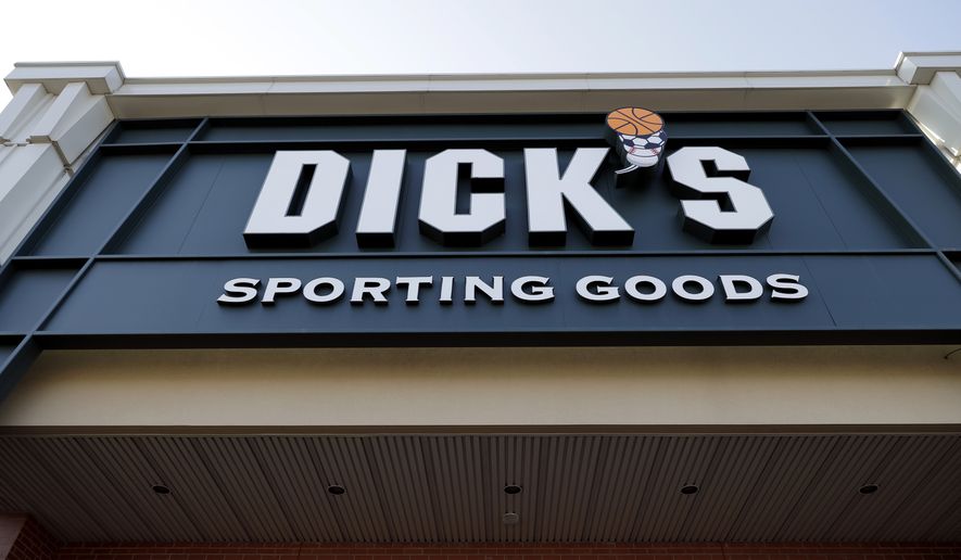 A Dick&#39;s Sporting Goods store is seen in Arlington Heights, Ill., Wednesday, Feb. 28, 2018. Dick&#39;s Sporting Goods announced Wednesday that it will immediately end sales of assault-style rifles and high-capacity magazines at all of its stores and ban the sale of all guns to anyone under 21. Dick&#39;s had cut off sales of assault-style weapons at Dick&#39;s stores following the Sandy Hook school shooting. But Dick&#39;s owns dozens of its Field &amp; Stream stores, where there has been no such ban in place. (AP Photo/Nam Y. Huh)