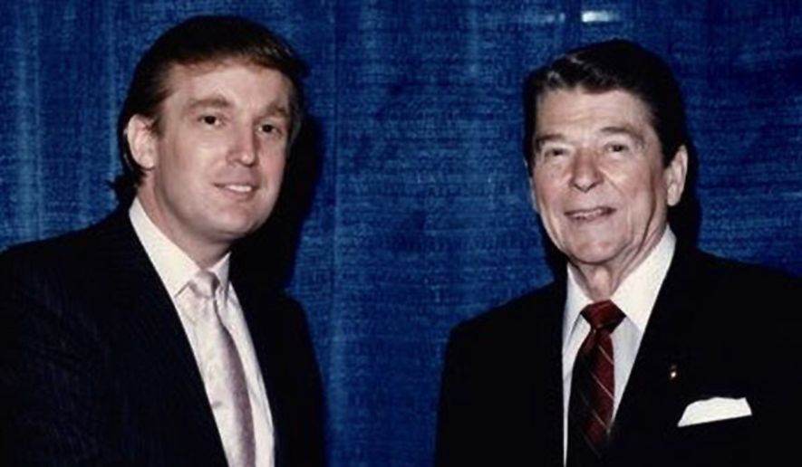 Donald Trump with Ronald Reagan. (https://twitter.com/realdonaldtrump) 