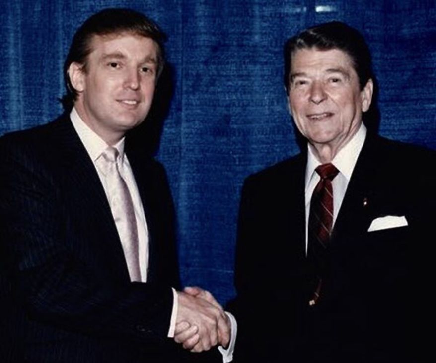 Donald Trump with Ronald Reagan. (https://twitter.com/realdonaldtrump) 