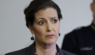 FILE - In this May 13, 2016 file photo, Oakland Mayor Libby Schaaf, speaks at a news conference in Oakland, Calif. A federal immigration official says about 800 people living in Northern California were able to avoid arrest because of a warning by Schaaf. Thomas Homan, the Immigration and Customs Enforcement chief, told &amp;quot;Fox and Friends&amp;quot; Wednesday, Feb. 28, 2018, that what Schaaf did was &amp;quot;no better than a gang lookout yelling &#39;police&#39; when a police cruiser comes in the neighborhood.&amp;quot; (AP Photo/Ben Margot, FIle)