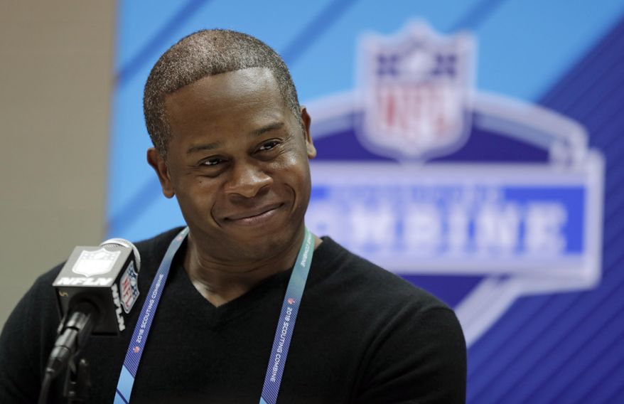 Denver Broncos head coach Vance Joseph speaks during a press conference at the NFL Combine in Indianapolis, Wednesday, Feb. 28, 2018. (AP Photo/Michael Conroy)