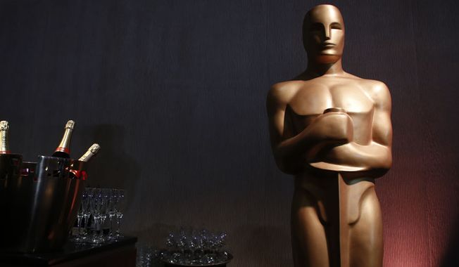 An Oscar statue appears in the ballroom during the 89th Academy Awards Nominees Luncheon at The Beverly Hilton Hotel on Monday, Feb. 5, 2018, in Beverly Hills, Calif. (Photo by Danny Moloshok/Invision/AP)