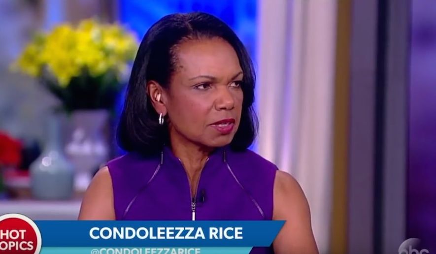 Former Secretary of State Condoleezza Rice speaks about gun rights during an appearance on ABC&#39;s &quot;The View,&quot; March 1, 2018. (Image: ABC screenshot) ** FILE **