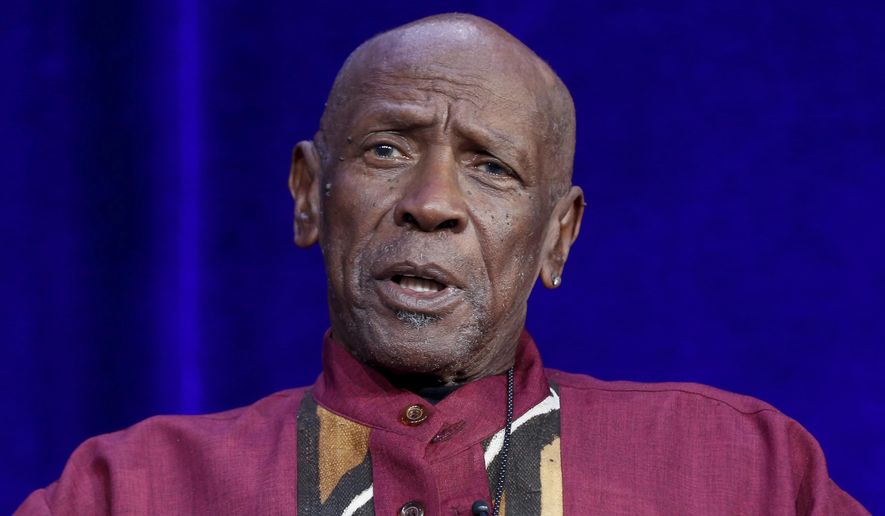 FILE - In this Jan. 15, 2017, file photo, Louis Gossett Jr. speaks at the PBS's American Masters "Maya Angelou: And Still I Rise" panel at the 2017 Television Critics Association press tour in Pasadena, Calif. Gossett Jr. has some advice for any victor at the Sunday, March 4, 2018, Oscar ceremony: Don't let it change you. Gossett's performance in "An Officer and a Gentleman" brought him a best supporting actor award in 1983. (Photo by Willy Sanjuan/Invision/AP, File)