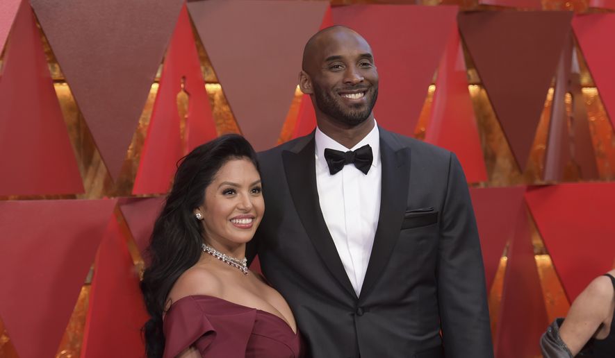 Vanessa Laine Bryant, left, and Kobe Bryant arrive at the Oscars on Sunday, March 4, 2018, at the Dolby Theatre in Los Angeles. (Photo by Richard Shotwell/Invision/AP)