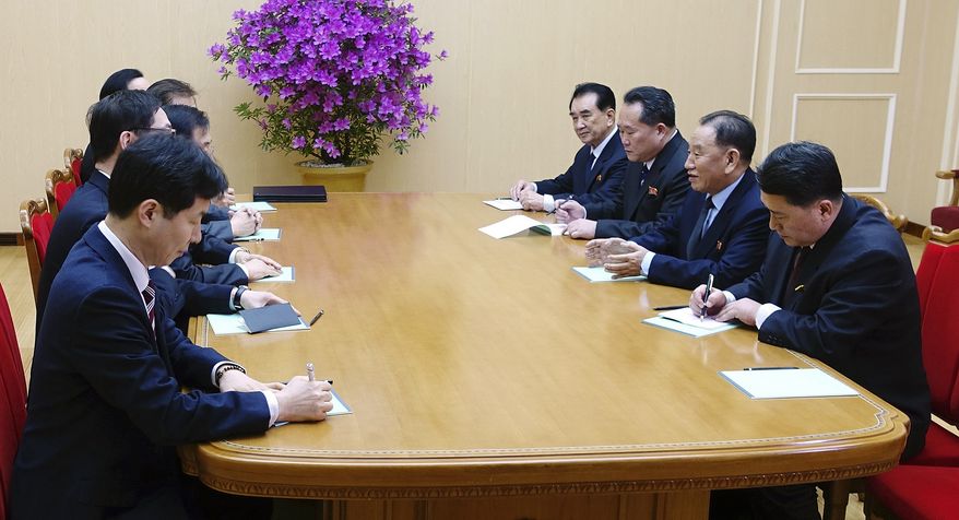 Envoys for South Korean President Moon Jae-in are on a rare two-day visit to Pyongyang that is expected to focus on how to ease a standoff over North Korea’s nuclear ambitions and restart talks between Pyongyang and Washington. (Associated Press)