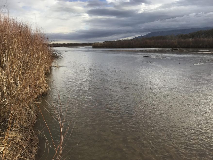 FILE - This Feb. 22, 2018 file photo The Rio Grande flows north of Albuquerque, N.M. The U.S. Supreme Court has ruled that the federal government can intervene in a water case pitting Texas against New Mexico and Colorado. Justice Neil Gorsuch writing for the court on Monday, March, 5, 2018, said the federal government must be allowed to meet its federal water commitments involving one of North America's longest rivers. Those obligations include an international agreement with Mexico and the decades-old Rio Grande Compact. (AP Photo/Susan Montoya Bryan,File)