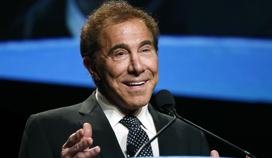 FILE - In this Jan. 15, 2015, file photo, Steve Wynn, CEO of Wynn Resorts, delivers the keynote address at Colliers International Annual Seminar at the Boston Convention Center in Boston. The state of Oregon has sued Wynn and the board of directors of Wynn Resorts Ltd. for allegedly failing to act in the best interests of shareholders and stop a pervasive pattern of sexual misconduct at the company. The civil case was filed Tuesday, March 6, 2018. Wynn has denied harassed and assaulted women. (AP Photo/Elise Amendola, File)