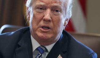 President Trump is calling on Congress to approve legislation aimed at improving the federal system of background checks on gun purchases, and is promoting another bill that would provide grants to help states prevent school violence. (Associated Press/File)